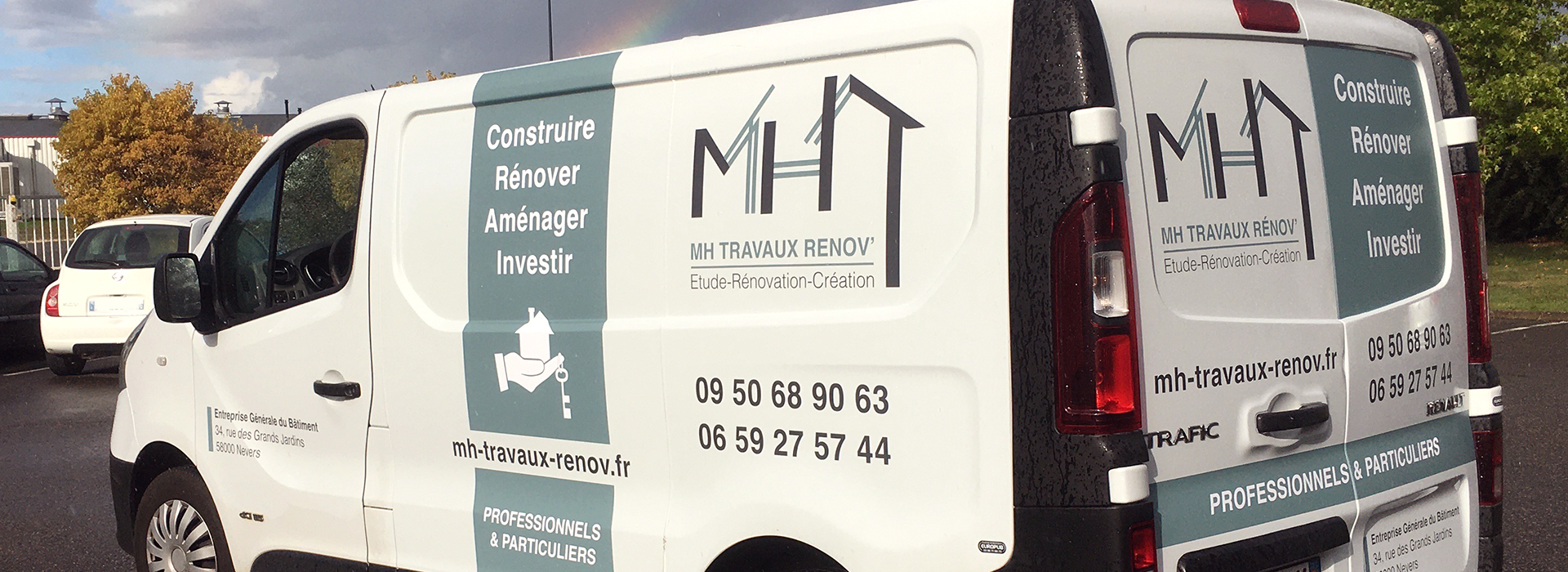 Marquage véhicule MHTravaux Rénov